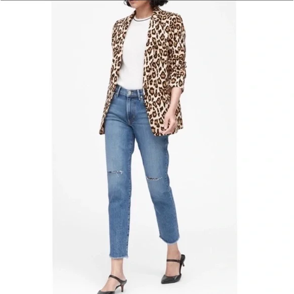 Banana Republic leopard print blazer - Picture 1 of 13